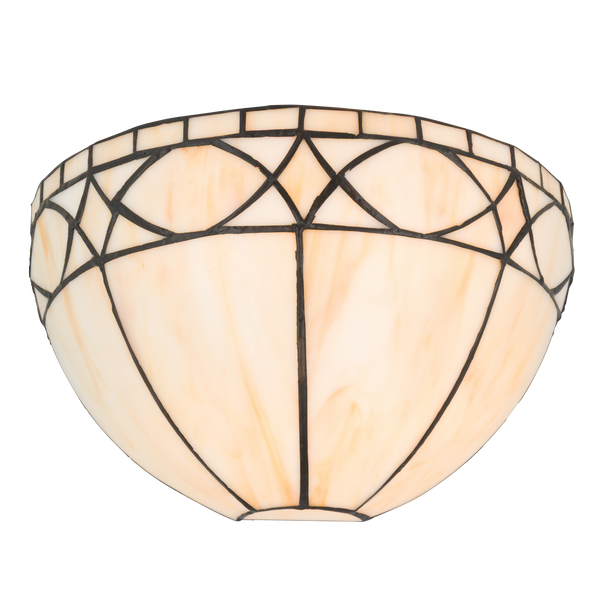 Tiffany wandlamp – Tijdloos design – B 25 × H 14 cm (Art. 7711)