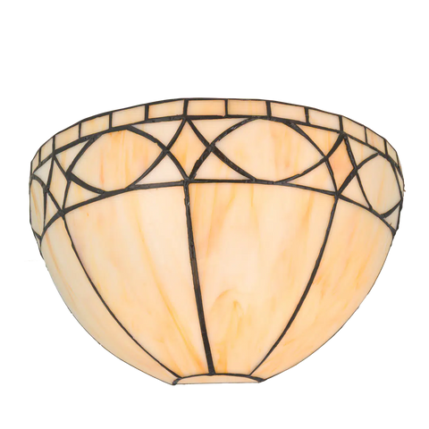 Tiffany wandlamp – Tijdloos design – B 25 × H 14 cm (Art. 7711)