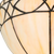 Detail Tiffany wandlamp art deco rustig van glas in lood in crème- en wittinten