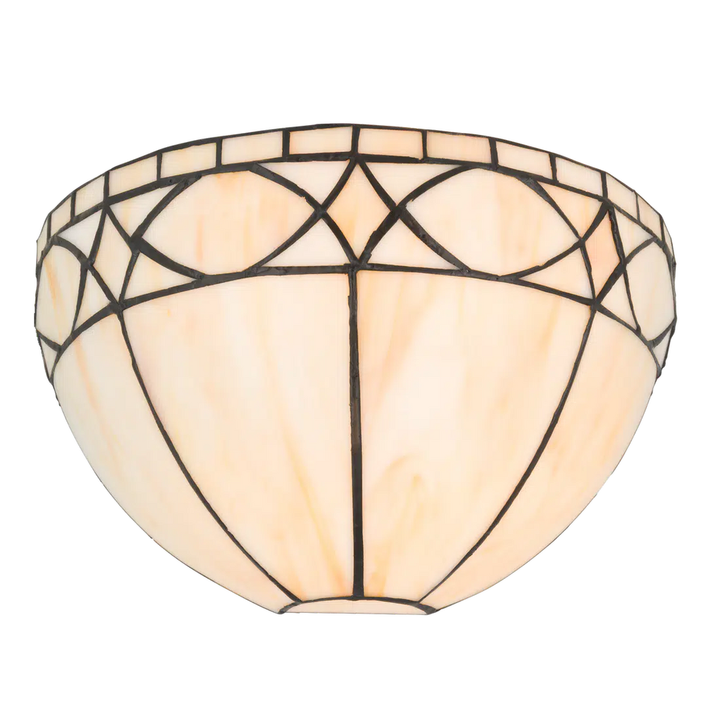 Tiffany wandlamp – Tijdloos design – B 25 × H 14 cm (Art. 7711)