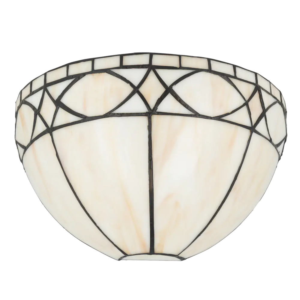 Tiffany wandlamp – Tijdloos design – B 25 × H 14 cm (Art. 7711)