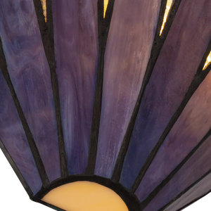 Tiffany wandlamp – Art Deco waaier – B 25,5 × H 14,5 cm (Art. 7712)