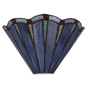 Tiffany wandlamp – Art Deco waaier – B 25,5 × H 14,5 cm (Art. 7712)