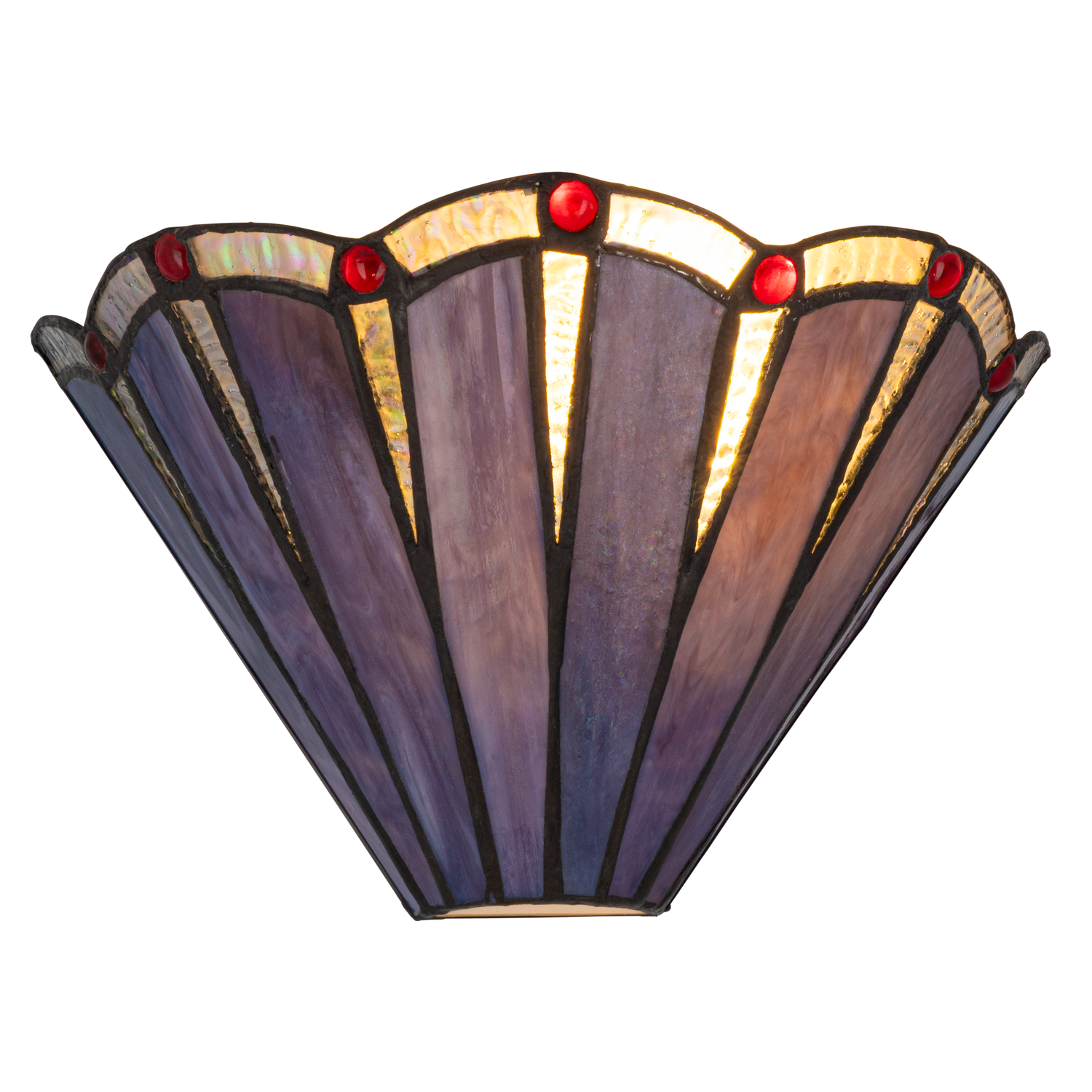 Tiffany wandlamp – Art Deco waaier – B 25,5 × H 14,5 cm (Art. 7712)