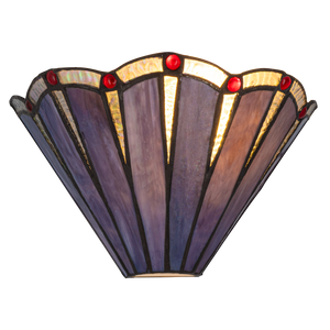 Tiffany wandlamp – Art Deco waaier – B 25,5 × H 14,5 cm (Art. 7712)