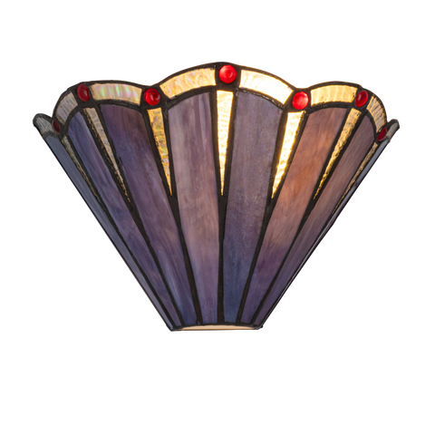 Tiffany wandlamp – Art Deco waaier – B 25,5 × H 14,5 cm (Art. 7712)