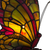 Tiffany vlinderlamp Rode Vleugelrand – Geel, Groen & Rood – H 22,5 cm (Art. 8008)