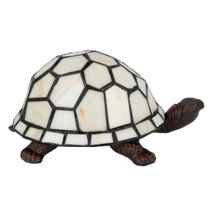 Tiffany schildpadlamp – Elegante uitstraling (Wittinten) – L 22 × B 18 cm (Art. 8070)