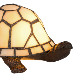 Tiffany schildpadlamp – Elegante uitstraling (Wittinten) – L 22 × B 18 cm (Art. 8070)