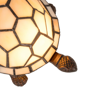 Tiffany schildpadlamp – Elegante uitstraling (Wittinten) – L 22 × B 18 cm (Art. 8070)