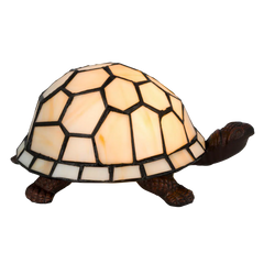 Tiffany schildpadlamp – Elegante uitstraling (Wittinten) – L 22 × B 18 cm (Art. 8070)