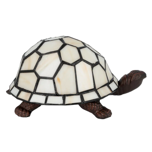 Tiffany schildpadlamp – Elegante uitstraling (Wittinten) – L 22 × B 18 cm (Art. 8070)
