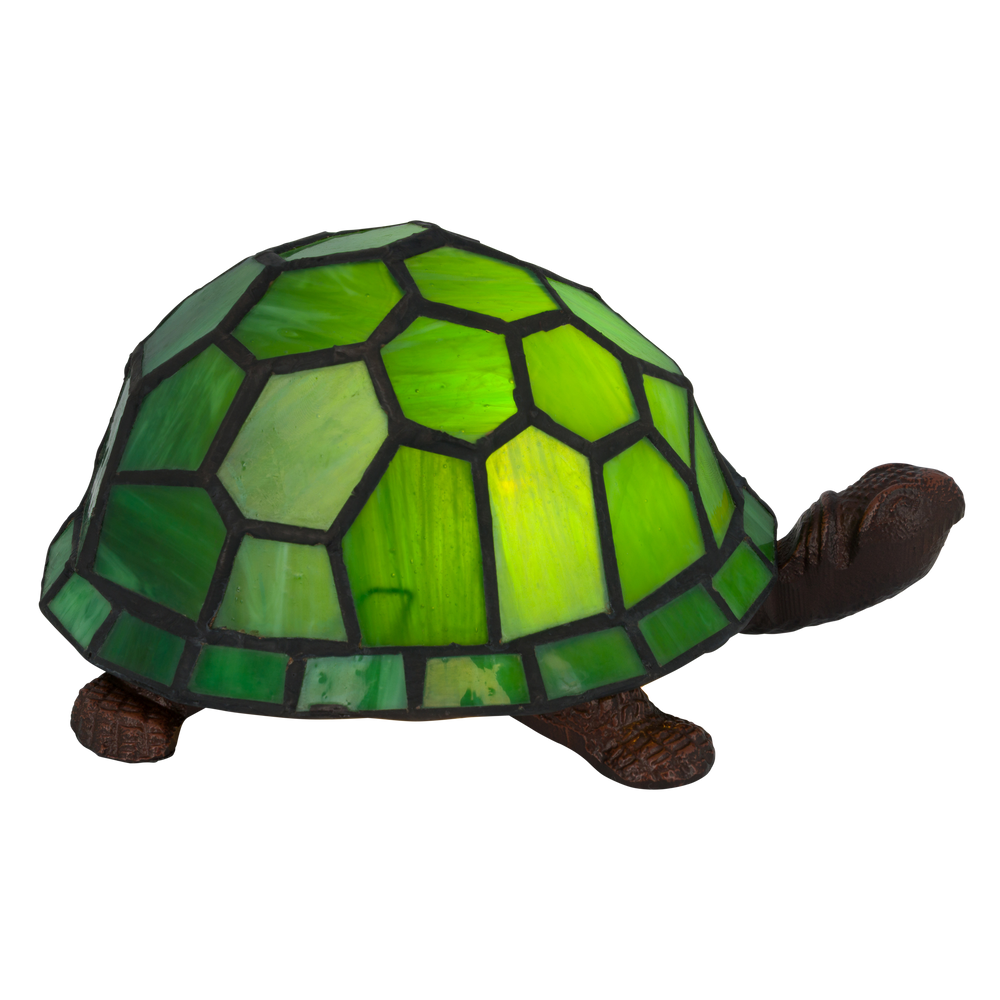 Tiffany schildpadlamp – Speelse charme (Groentinten) – L 22 × B 18 cm (Art. 8071)