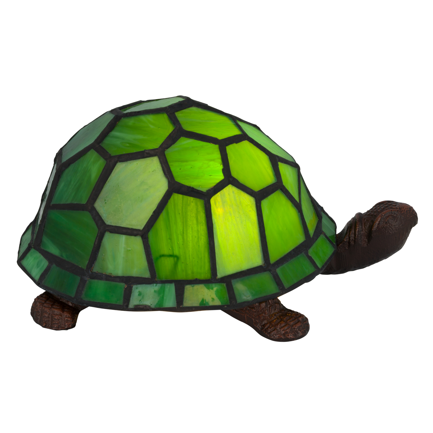 Tiffany schildpadlamp – Speelse charme (Groentinten) – L 22 × B 18 cm (Art. 8071)