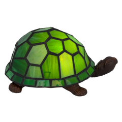 Tiffany schildpadlamp – Speelse charme (Groentinten) – L 22 × B 18 cm (Art. 8071)