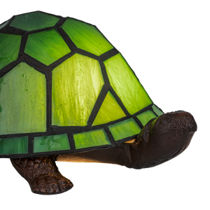 Tiffany schildpadlamp – Speelse charme (Groentinten) – L 22 × B 18 cm (Art. 8071)