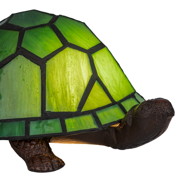 Tiffany schildpadlamp – Speelse charme (Groentinten) – L 22 × B 18 cm (Art. 8071)