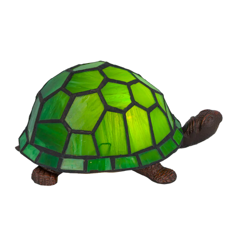 Tiffany schildpadlamp – Speelse charme (Groentinten) – L 22 × B 18 cm (Art. 8071)