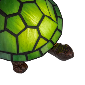 Tiffany schildpadlamp – Speelse charme (Groentinten) – L 22 × B 18 cm (Art. 8071)