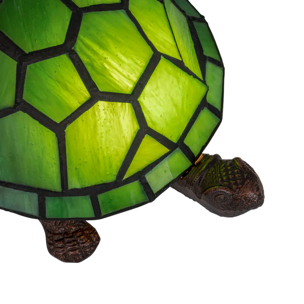 Tiffany schildpadlamp – Speelse charme (Groentinten) – L 22 × B 18 cm (Art. 8071)