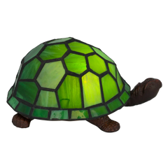 Tiffany schildpadlamp – Speelse charme (Groentinten) – L 22 × B 18 cm (Art. 8071)