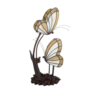 Tiffany vlinderlamp – Natuurlijke uitstraling – L 23 × B 17 × H 45 cm (Art. 8102)