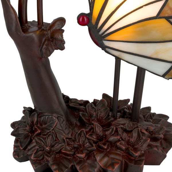 Tiffany vlinderlamp – Natuurlijke uitstraling – L 23 × B 17 × H 45 cm (Art. 8102)