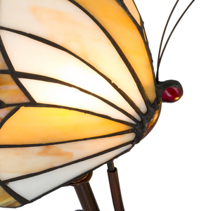 Tiffany vlinderlamp – Natuurlijke uitstraling – L 23 × B 17 × H 45 cm (Art. 8102)