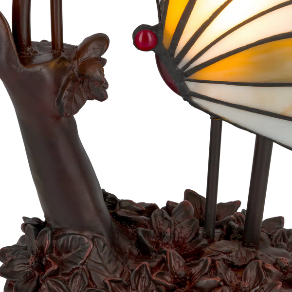 Tiffany vlinderlamp – Natuurlijke uitstraling – L 23 × B 17 × H 45 cm (Art. 8102)