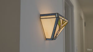 Tiffany wandlamp – Art Deco - Geometrisch – B 25 × H 14 cm (Art. 7700)